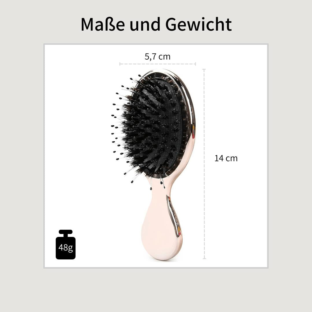 CLAMINA POCKI - Exzellente Mini-Haarbürste für unterwegs