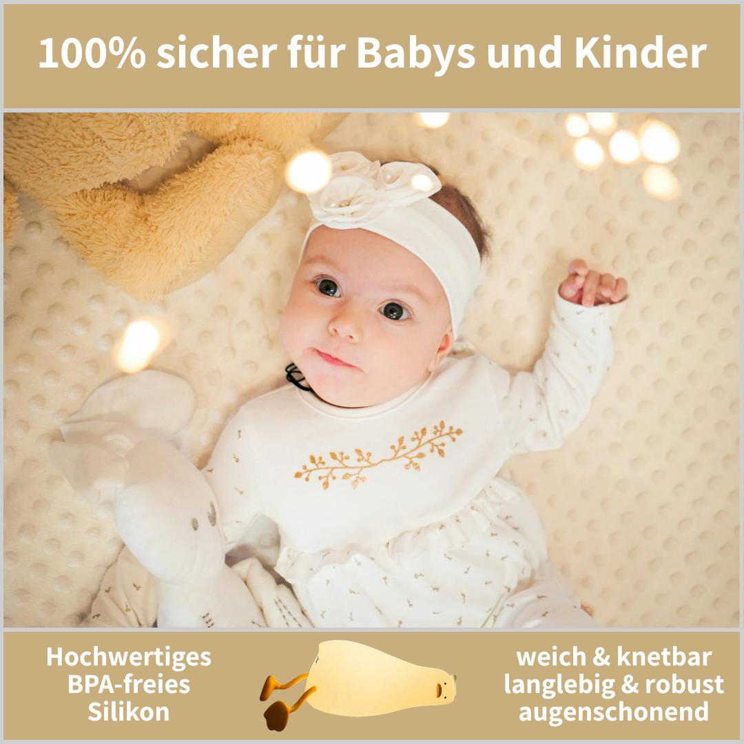 CLAMINA LEUCHTY - Sanfte Nachtlampe für angstfreies Einschlafen & süße Träume