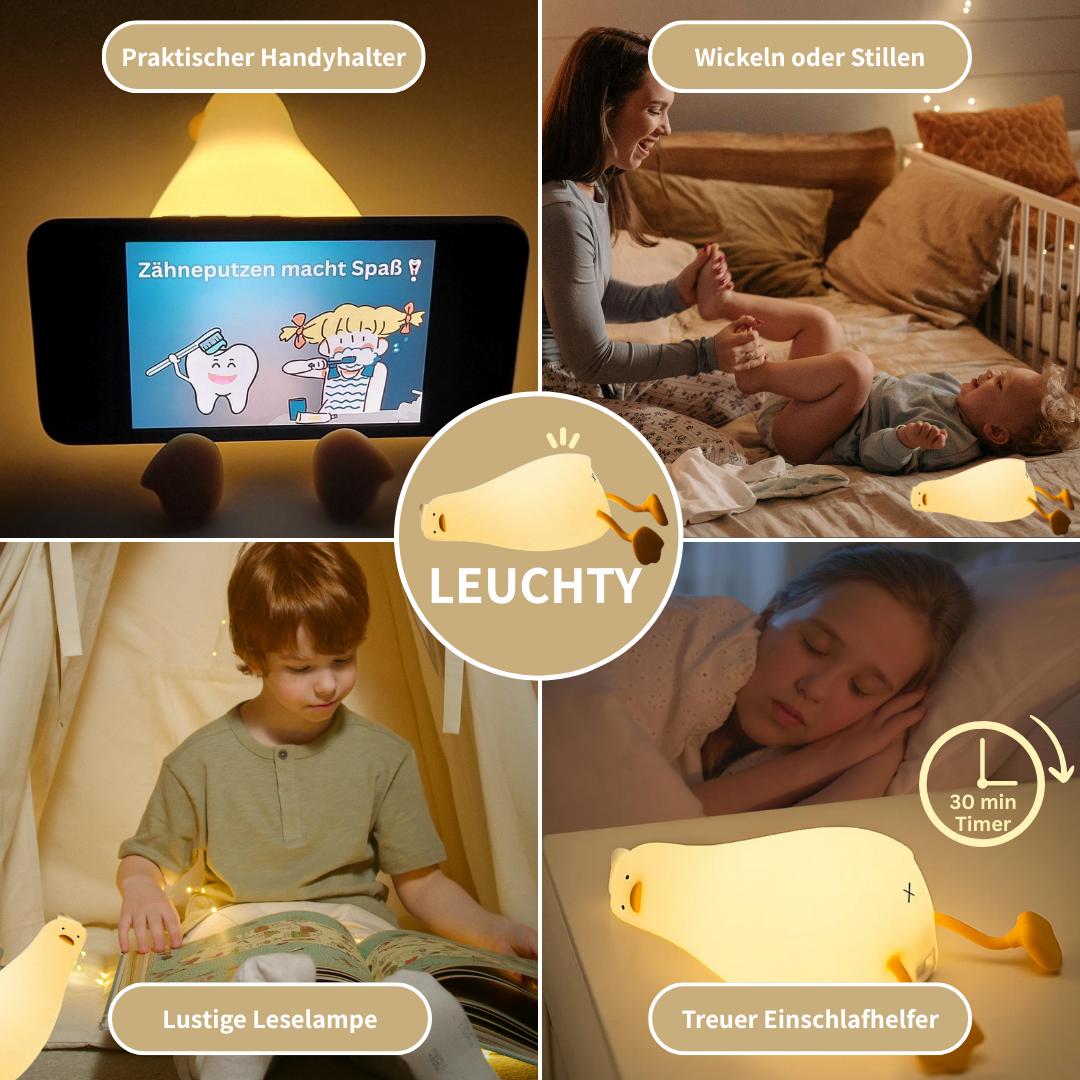 CLAMINA LEUCHTY - Sanfte Nachtlampe für angstfreies Einschlafen & süße Träume