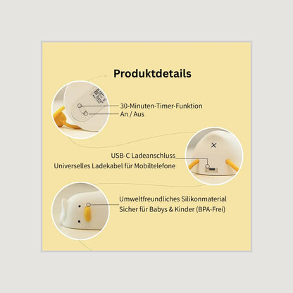 CLAMINA LEUCHTY - Sanfte Nachtlampe für angstfreies Einschlafen & süße Träume